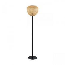 Dembleby lampa stojąca E27 15W czarna/drewno